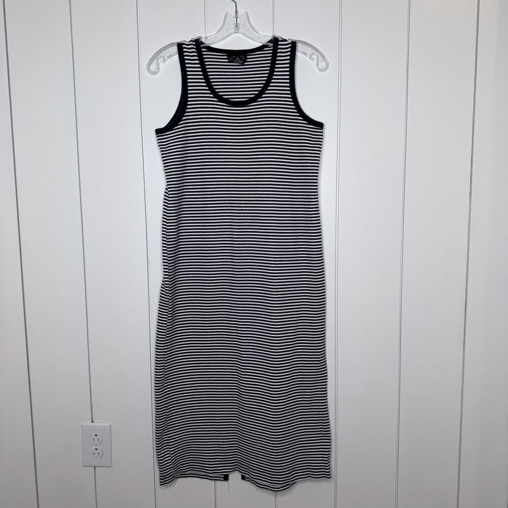 Limited Navy White Stripe Sleeveless Maxi Dress Women’s S Cotton
